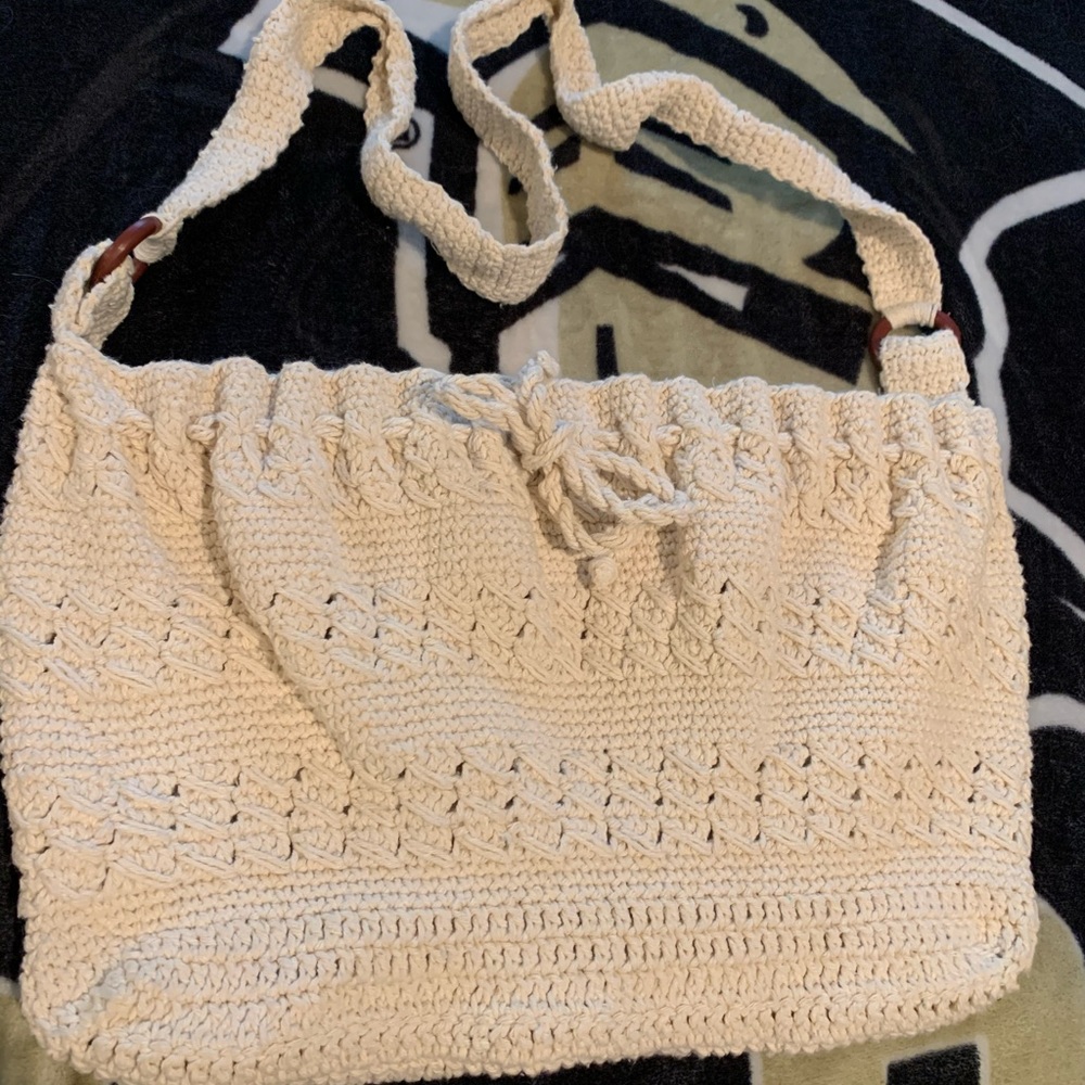 Cream crochet bag!